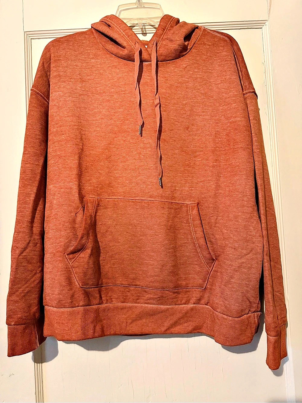 Pullover Hoodie in Orange Like New